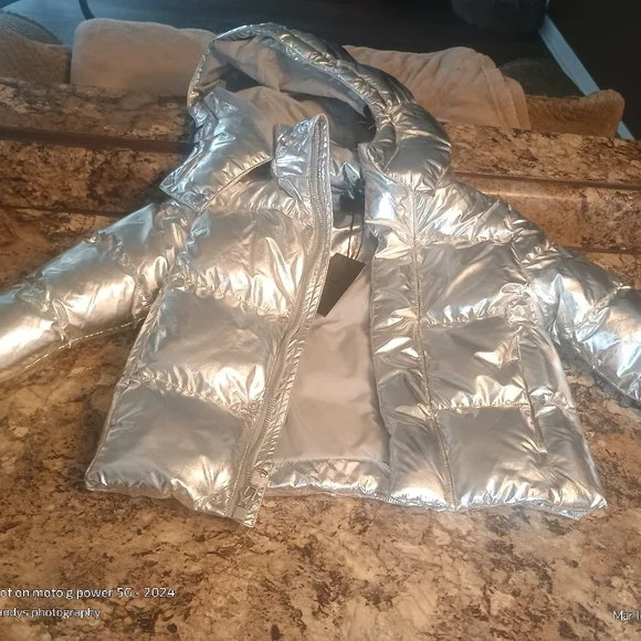 Jordan Craig girls legacy edition silver puffer coat brand new with tags 3t - Picture 1 of 4